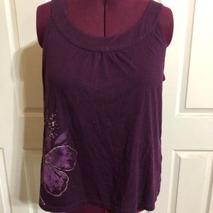 Sonoma Purple Tank Top with Flower